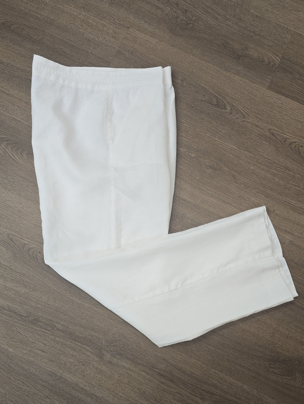 Kim Rogers White Linen Pants (Lined)